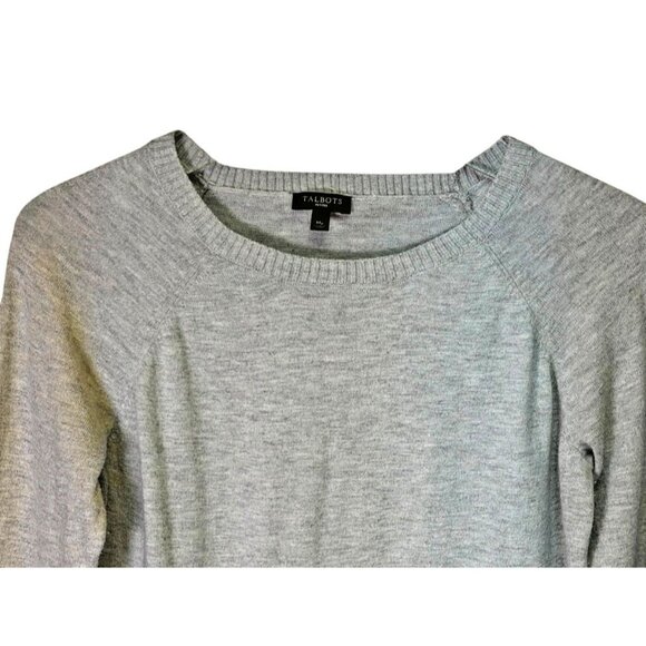 Talbots Petites MP Gray Dalmatian with Red Glasses Sweater - Picture 6 of 8